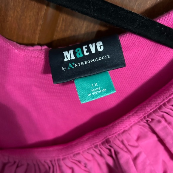 Maeve by Anthropologie Sleeveless Top with Ruffle V Neck Size 1X - Picture 2 of 2